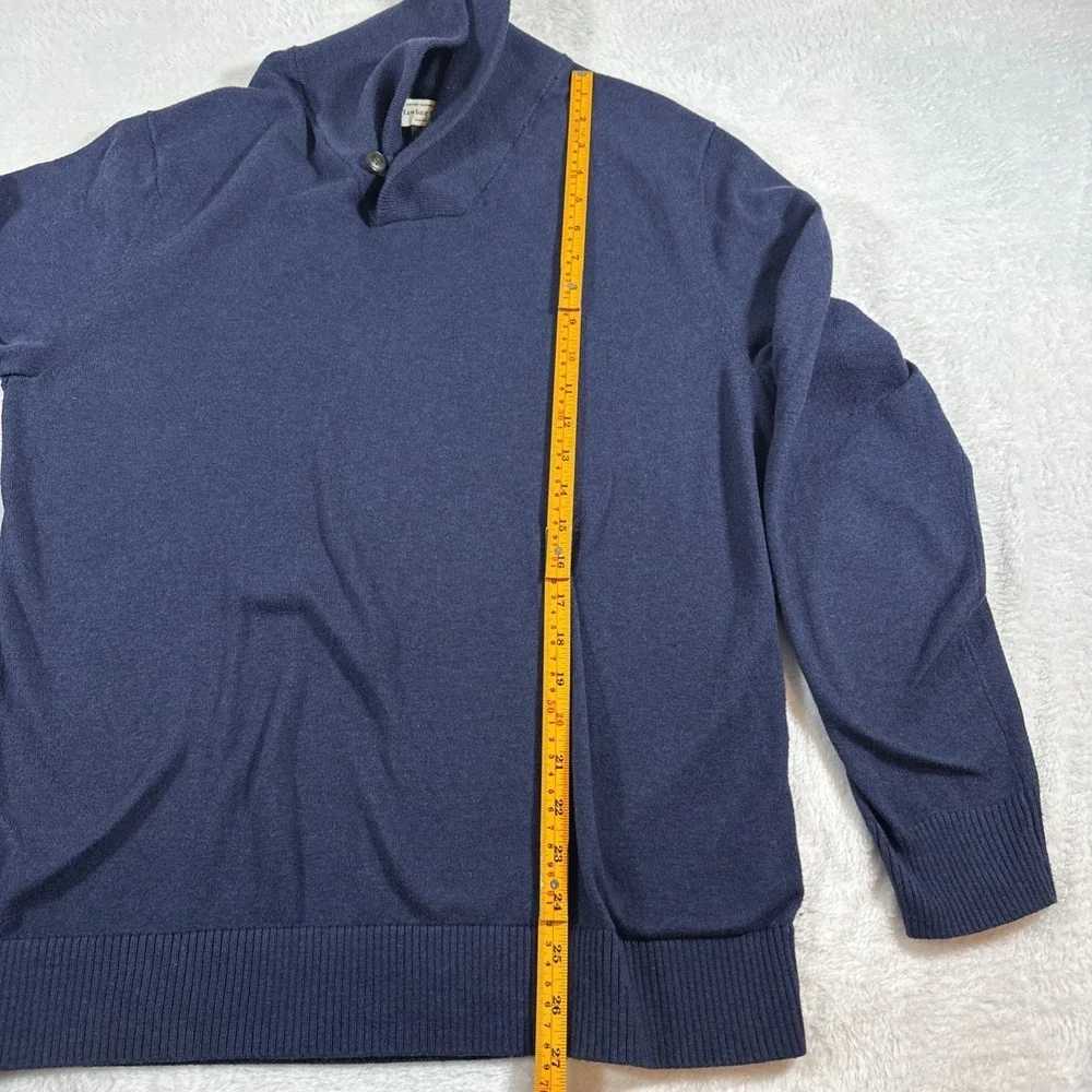 Washable Cashmere‎ Blend Stitch Fix Hawker Rye Blue Long Sleeve Button Neck S